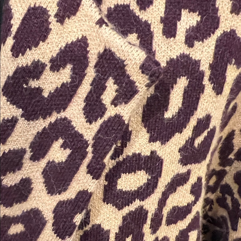 Leopard Print Sweater Knit  Women's Blazer - Picture 3 of 7